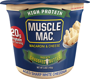 Macaroni & Cheese Cup Aged Sharp White Cheddar by Muscle Mac